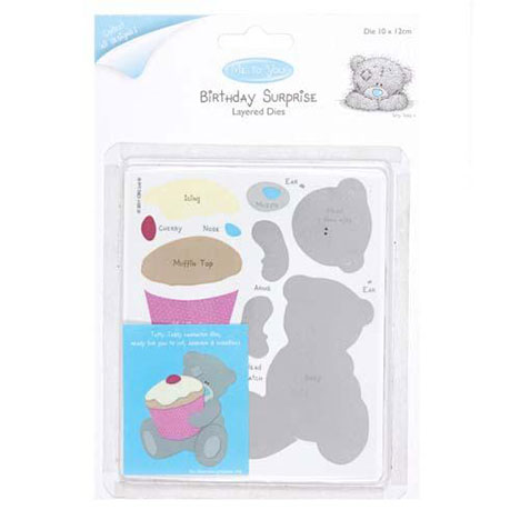 Cupcake Birthday Surprise Me to You Bear Layered Dies £12.95